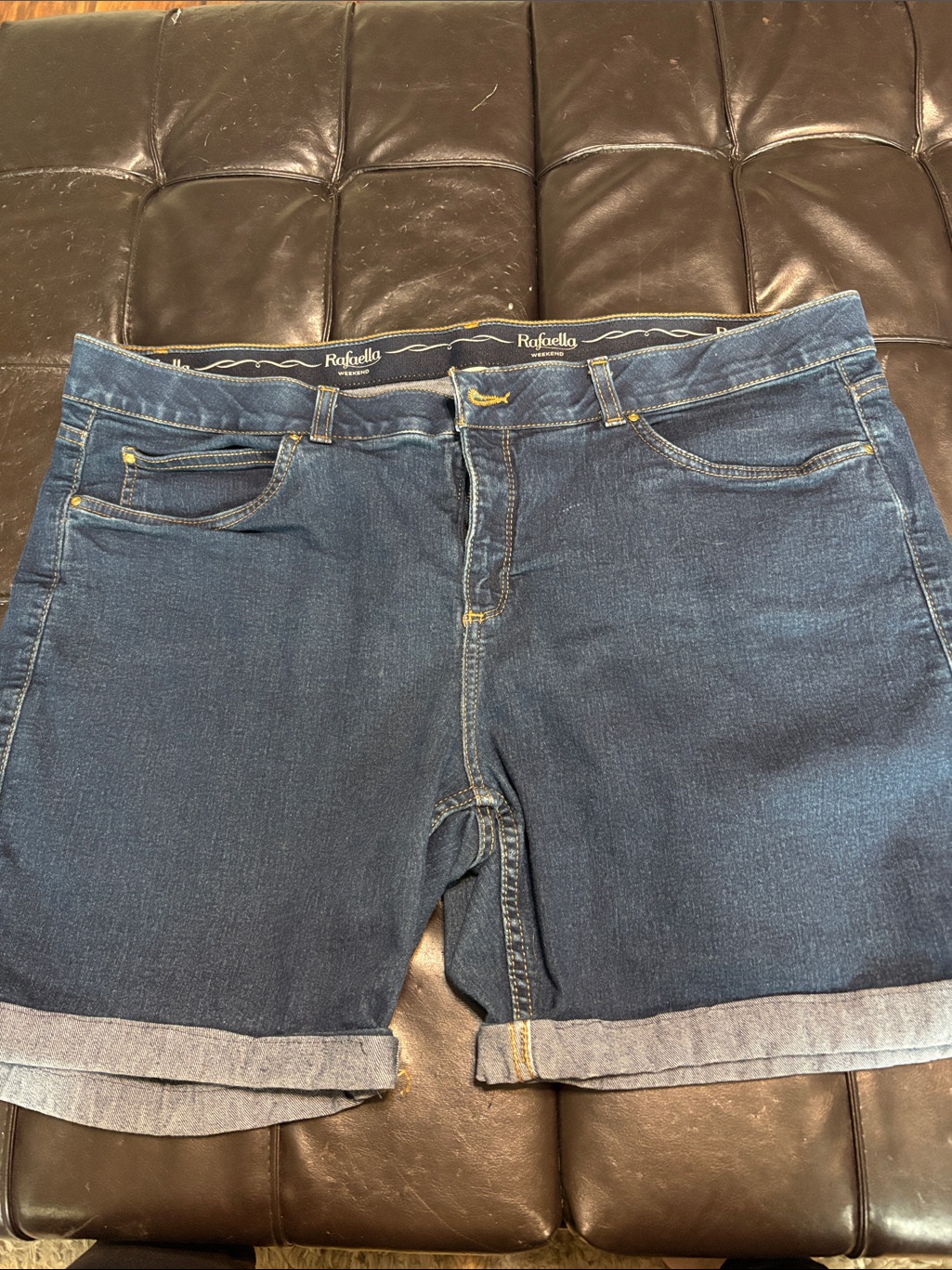 Rafaella Indigo Cuffed Denim Shorts